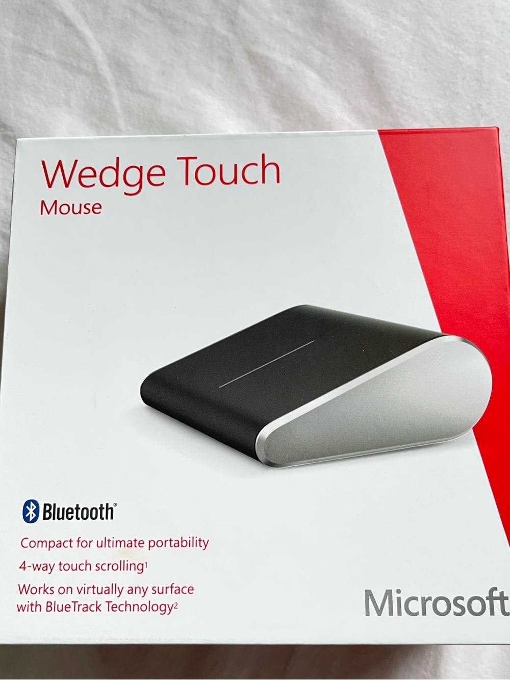 Microsoft Wedge Touch Bluetooth Mouse Model 1498 NEW OPEN BOX - tested